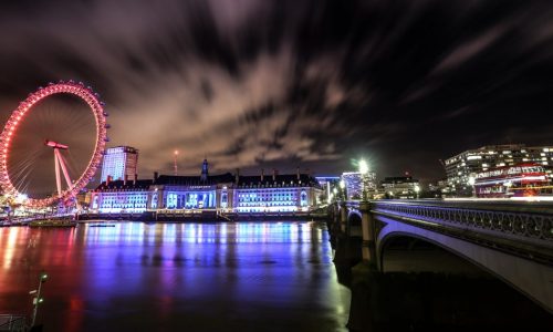 London eye and river at night-1rd