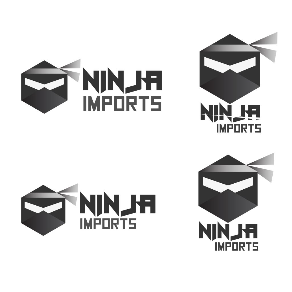 NINJA IMPORTS logos with mascots 1