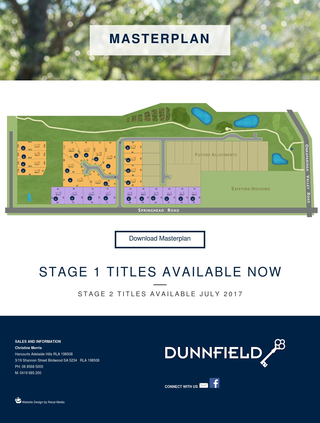 Dunnfield interactive masterplan page